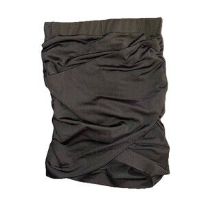 Women's Zeagoo Black Ruched & Asymmetrical Mini Skirt Size Small - NWT